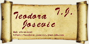Teodora Jošević vizit kartica